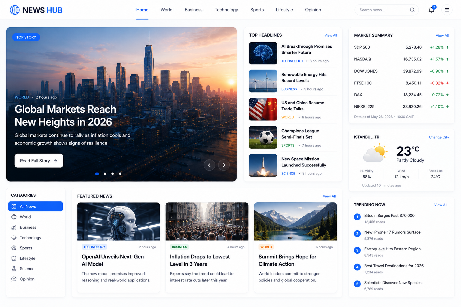 News Center Project: Real-Time News Tracking Platform